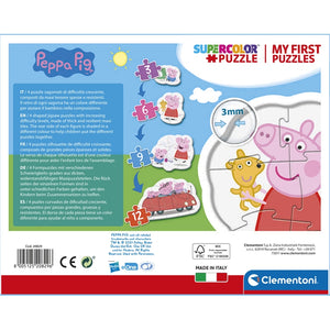 Peppa Pig - 1x3 + 1x6 + 1x9 + 1x12 pièces