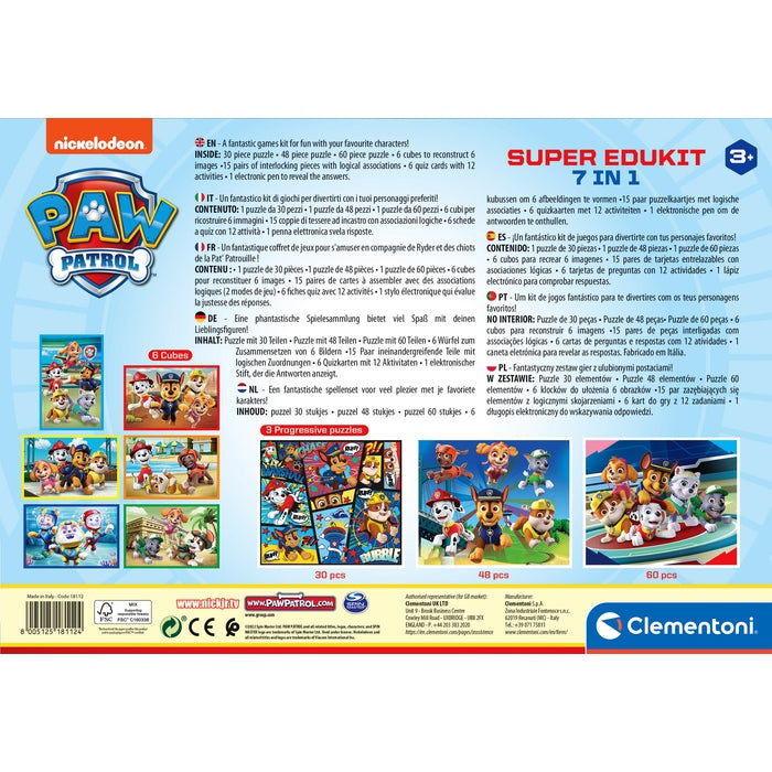 Super Edukit 7 jeux en 1 - Pat'Patrouille Clementoni : King Jouet, Premiers  apprentissages Clementoni - Jeux et jouets éducatifs