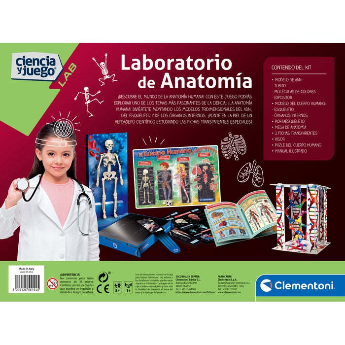 Laboratorio de anatomía clementoni (55154) - Josbertoys