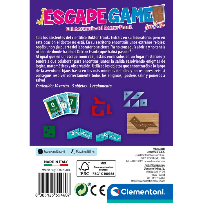 Escape Game - El laboratorio del Doctor Frank – Clementoni ES
